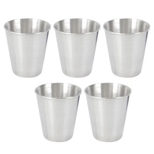 Vaso de vidrio de chupito de acero inoxidable de 5 piezas tazas para beber al aire libre - Imagen 1 de 12
