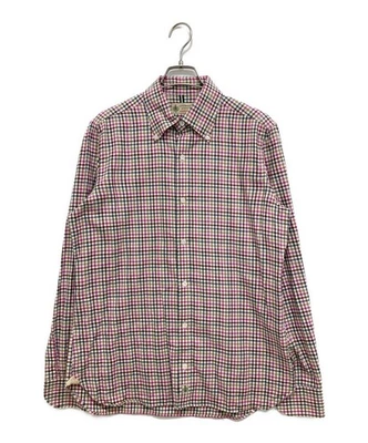 Camisa xadrez LUIGI BORRELLI tamanho: M roxa masculina - Imagem 1 de 4