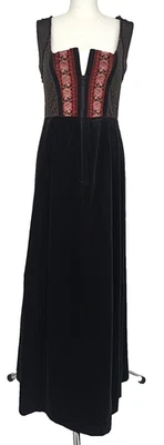 Wendelstein Damen Trachtenkleid Gr.S/M Schwarz Pink Rosa Floral Samt Schürze - Bild 1 von 4