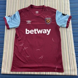 Camisa West Ham United Para Hombre Mediana Azul Granate Fútbol Umbro Betway Premier League - Imagen 1 de 13