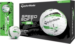 TaylorMade SpeedSoft Ink 1 Dozen 12 Golf Balls New - Green - Picture 1 of 4