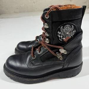 Harley Davidson Biker Boots Motorcycle Women's Size 8 Black - Picture 1 of 9