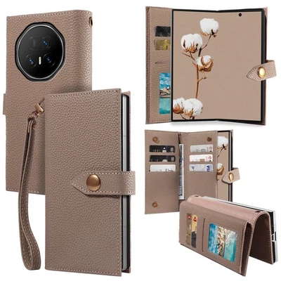 Luxury Genuine Leather Wallet Case 9 Card Slots for HONOR - Image 1 of 4