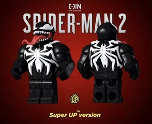 LEGO Marvel Jin Customs PS5 Spider-man 2 Venom Super Up Version Minifigure NEW - Picture 1 of 6