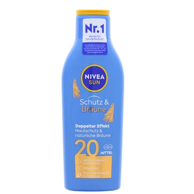 Nivea Sun Schutz & Bräune 200ml Doppelter Effekt Hautschutz & natürliche Bräune - Bild 1 von 2