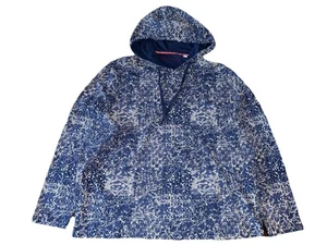 robert graham Size 2XL Pull Over Hoodie All Over Print Blue India Abstract - Picture 1 of 7
