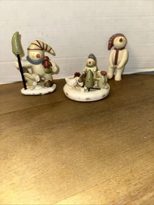 Bonnie Lynn Figuren 3 Stück Russ Peace In The Meadow Schneemann Winter - Bild 1 von 11