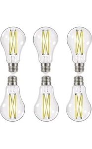 Satco S12415 - 8 Watt LED A19 Dimmable Light Bulbs - 3000K - 120 Volt (6 pack) - Picture 1 of 4