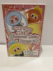 AUTHENTIC Baby Three Macaron Cute Bunny V2 Plush Blind Box (UNOPENED BLIND BOX) - Picture 1 of 9