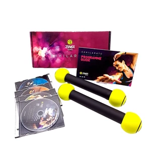 Zumba Fitness Exhilarate Set Body Shaping System - Hanteln + 4 DVDs - gebraucht - Bild 1 von 5
