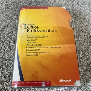 Microsoft Office Professionnel 2007 version complète et clé de produit - usage académique uniquement - Photo 1/8