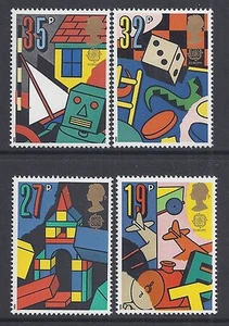 1989 GB EUROPA GAMES & TOYS SET OF 4 FINE MINT MNH SG1436-SG1439 - Picture 1 of 1