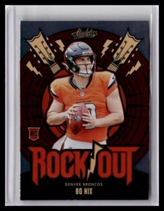 2024 Absolute Football Rock Out 8 Karten Lot - Bo Nix, Xavier Worth, Allen & mehr - Bild 1 von 16