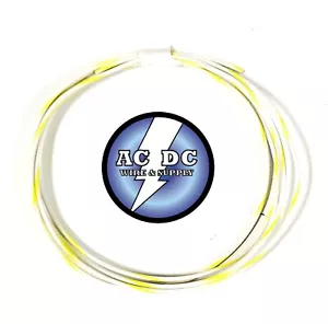 AUTOMOTIVE KABEL 22 AWG HOHE TEMP TXL DRAHT WEISS MIT GELBEM STREIFEN 10 FUSS SPULE - Bild 1 von 1