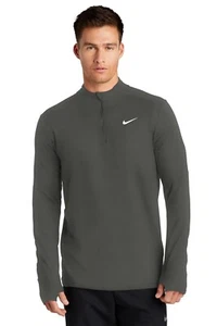 NWT Nike ElementMen's Dri-FIT 1/2-Zip Running Sweater Sz M Dark Grey Golf Swoosh - Picture 1 of 6