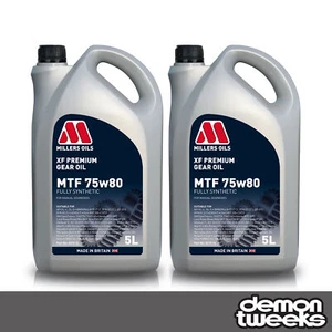 2 x Millers Oils XF Premium MTF 75W80 Fully Synthetic Gear Oil - 5 Litre - Picture 1 of 1