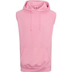 Mens Workout Hoodie Sleeveless Muscle Tank Top Gym Pullover Hooded Sweatshirt - Picture 1 of 16