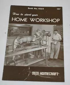 Vtg. 1950's Delta Power Tool Co. Publication - How to Start Your Home Workshop - Picture 1 of 5