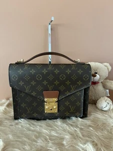 Authentic Louis Vuitton Monogram Canvas Monceau Handbag With Strap Preloved - Picture 1 of 17