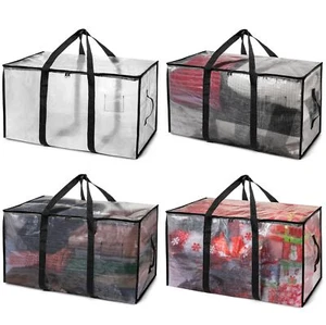 Heavy Duty Moving Bags Or Storage Bags “ Clear Storage Bins With Lids Large Movi - Picture 1 of 6