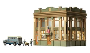 CITIZENS SAVINGS & LOAN BUILT-&-READY HO-SCALE-WOODLAND SCENICS-COMPLETELY BUILT - Picture 1 of 8