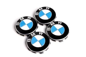 BMW 3 5 6 7 8 X5 Z1 Z3 Z4 NEW GENUINE WHEEL CENTER HUB CAP STICKER 70mm 4PCS - Picture 1 of 7