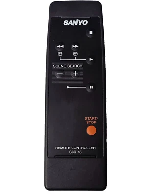 GENUINE ORIGINAL SANYO CAMCORDER REMOTE CONTROL SCR-18 SCR18 - Image 1 of 4