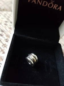 ***ORIGINAL PANDORA RING CLUSTER CHARM*** 790153 MIT 14K GOLD*** - Bild 1 von 2