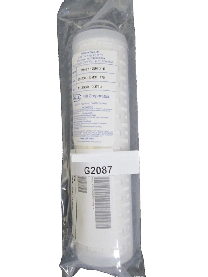 Filtro Cartucho Pall T94711286010 0.05μm Filterite Nuevo Excedente Foto 1 de 1