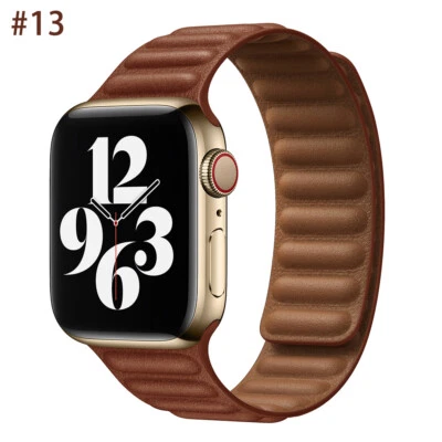 Leather Band For Apple Watch Link Magnetic Strap 42-49mm Ultra 3 11 10 9 876 SE3 - Image 1 of 4