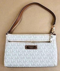 Michael Kors Zip Ivory Jet Set Signature MK Logo Wristlet Purse/Clutch - Bild 1 von 12