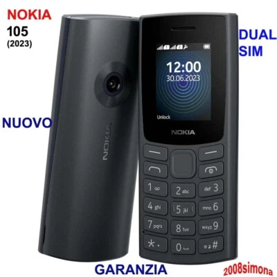 CELLULARE NOKIA 105 2023 Classico TELEFONO GSM DUAL SIM Italia FOTO RADIO FM SMS - Immagine 1 di 4