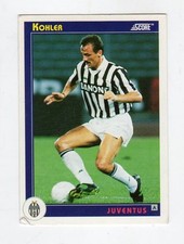 card figure - FOOTBALLERS CARD SCORE 1993 - number 168 JUVENTUS KOHLER