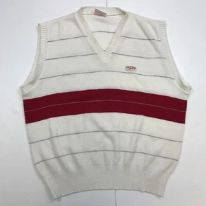 Olympus Jumper XL White Sleeveless Vest Golf V-Neck Vintage - Picture 1 of 13