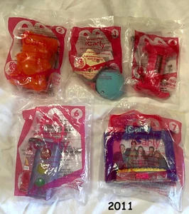 iCarly toys #2,#3,#4,#6 & #7 (lot of 5) Nickelodeon McDonald's McD (2011) NIOP - Picture 1 of 2
