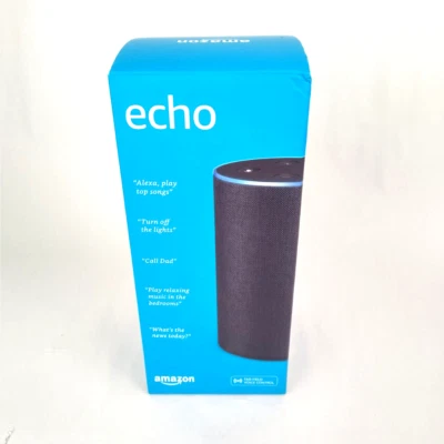 Amazon Echo (2nd Generation) Smart Assistant Speaker - Black - Image 1 of 4