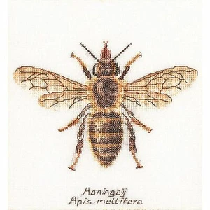 Cross-stitch kit  Thea Gouverneur 3017  Honey Bee  Linen - Picture 1 of 8