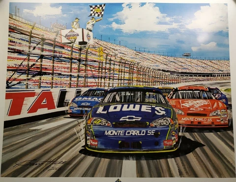 2006 Jimmy Johnson Talladega Superspeedway Poster By Artist Garry Hill P3 Cover