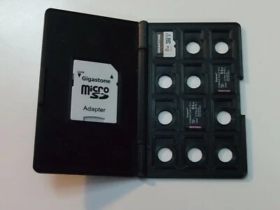 MICRO SD CARD AND ADAPTER HOLDER / WALLET OR POCKET SIZE 3D PRINTED BLACK - Image 1 of 4