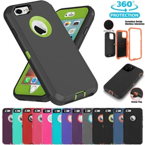 For iPhone 8 7 6 Plus SE 2020 Case Heavy Duty Shockproof Rugged Tough Hard Cover - Picture 1 of 39
