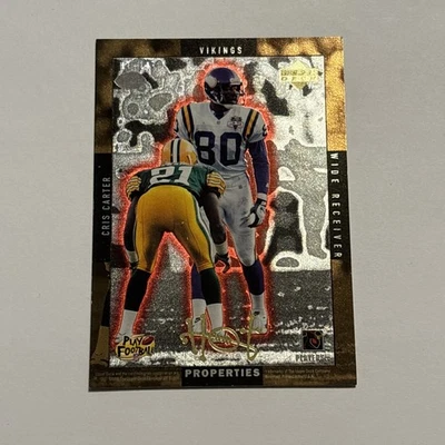 Cris Carter Herman Moore 1996 Upper Deck Hot Properties Gold Insert #HT11  - Image 1 of 2