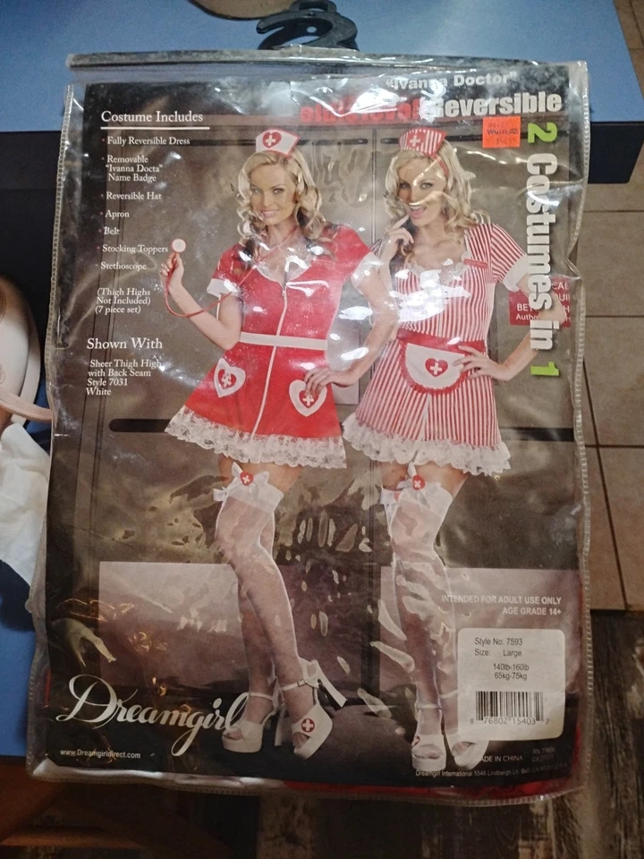 Costume Women’s Ivanna Doctor Size Large Reversible Halloween 6 Piece DG7593X - Image 1 of 4
