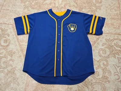 Camiseta deportiva Paul Molitor Milwaukee Brewers para hombre 2XL azul Cooperstown rara Foto 1 de 4