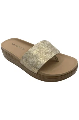 Sandalia de cuña Donald Pliner para mujer Fifi estampado de serpiente camel Foto 1 de 3