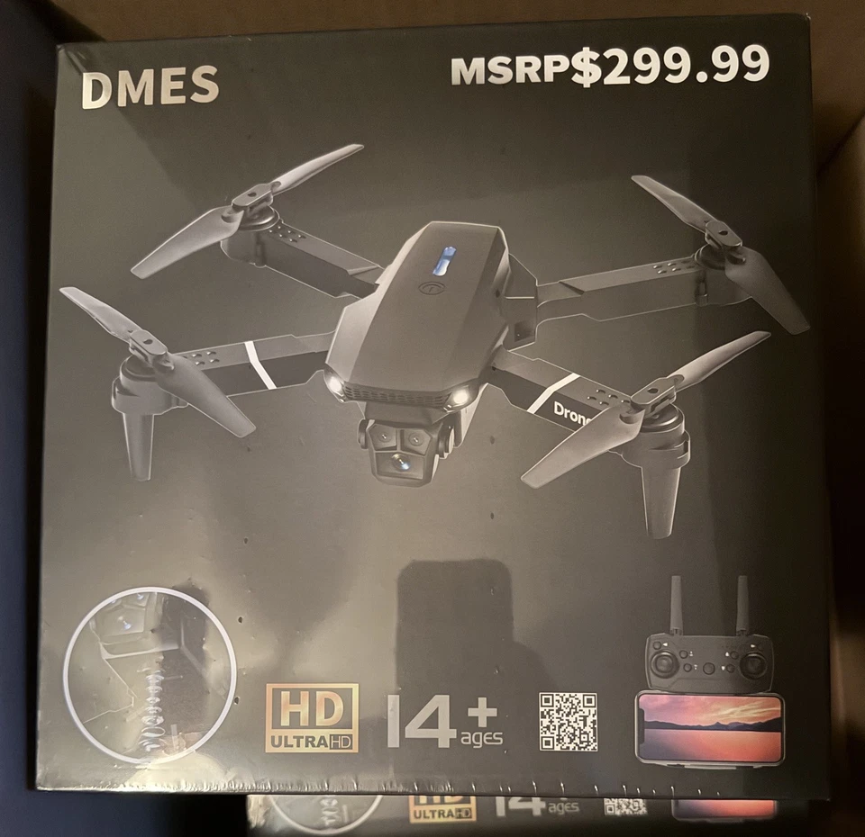 DMES P13 Pro Drone Intelligent Obstacle Avoidance, Black, Dual HD Camera - Image 1 of 1