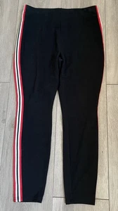 Wild Fable schwarze Leggings Seitenstreifen rot weiß High Rise Waist Hose Damen L - Bild 1 von 7