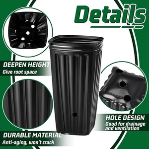 Brand New Tree Pots Nursery Tree Pots 10/25pcs 7.8inch Outdoor Garden Plastic - Imagen 1 de 36