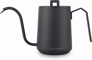 Gooseneck Pour Over Coffee Kettle 20 oz Matte Black Hand Drip Long Spout - Picture 1 of 8