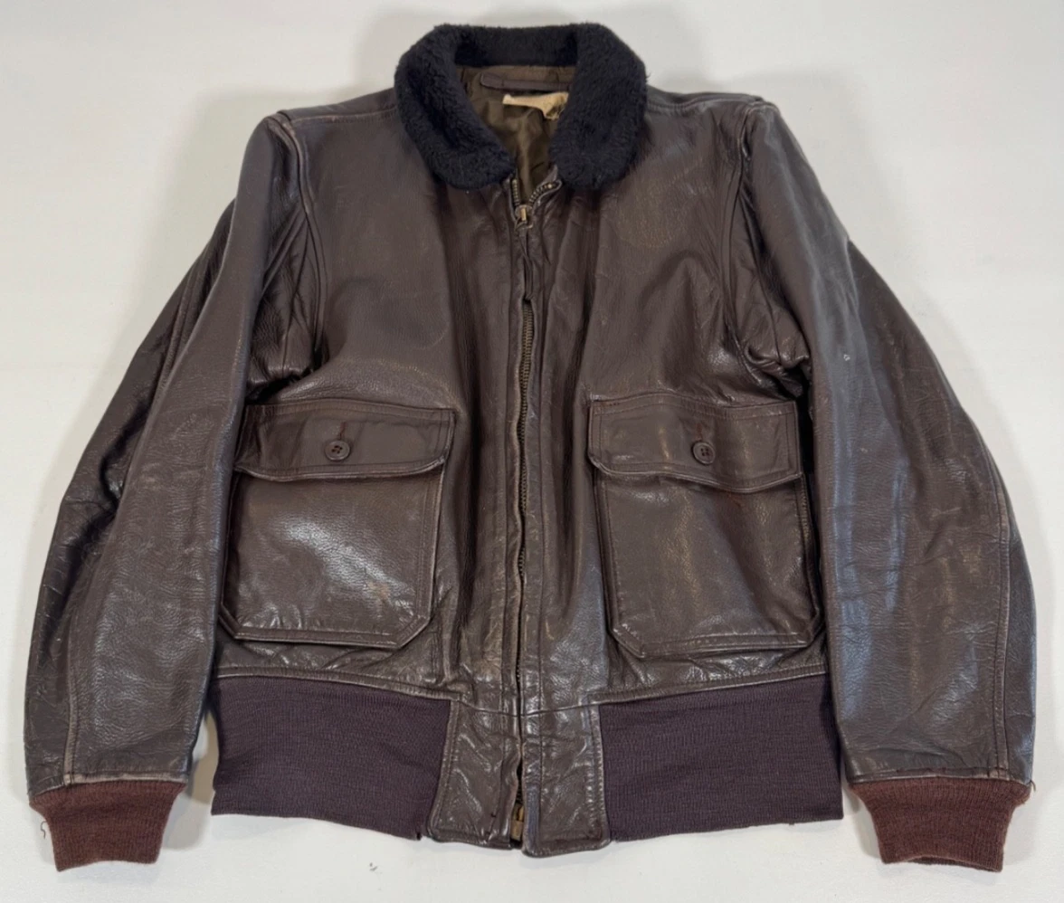 ジャケット・アウター y2k vintage leather jacket type G-1 G1 black-flight-jacket-leather.jpg