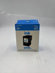 Neu Versiegelt Onn. Tinte Schwarz 63 1 Patrone Kompatibel mit HP EXP 02/2026 - Bild 1 von 1